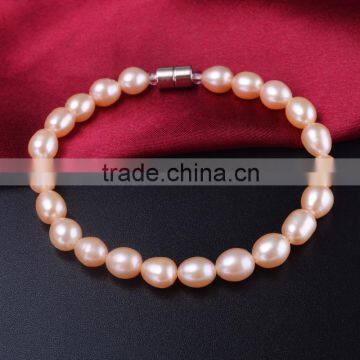 6-7mm rice shape freshwater pearl bracelet