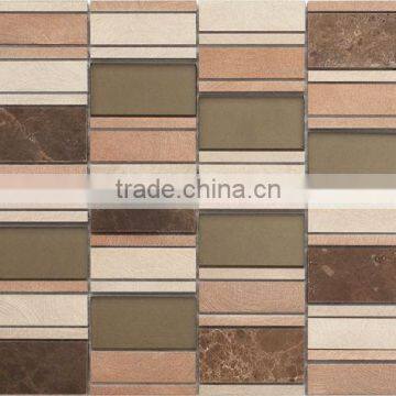 Fico new arrival 2016 GML711S,cheap glass and marble mosaic