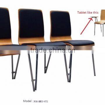 Modern tablet arm study chair for school/training class (FOH-XM53-672)