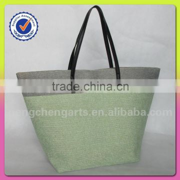 Hot sale elegant lady tote bag style and polyester shopping handbag pp handle manufacturers