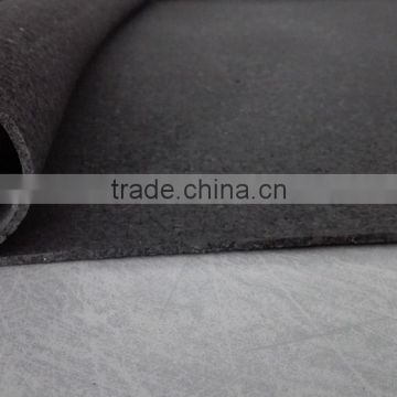 Recyclable rubber floor underlayment for sound isolation, fire resistance, moisture protection