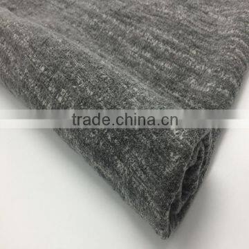 Fashionable grey soft warp thick needle knitted fabric