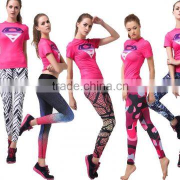 Sports Apparel With Hidden Pocket 2016 Women Yoga Leggings Wholesale Sexy Girls Sports Digital Printing Leggings