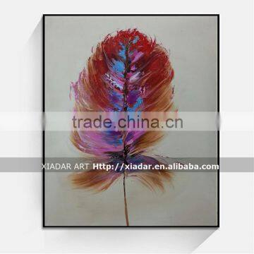 Shu1674 modern animal feather canvas oil painting for bedroom