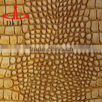 PU crocodile leather with shining effection for bags