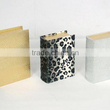 Simple gold leather book box