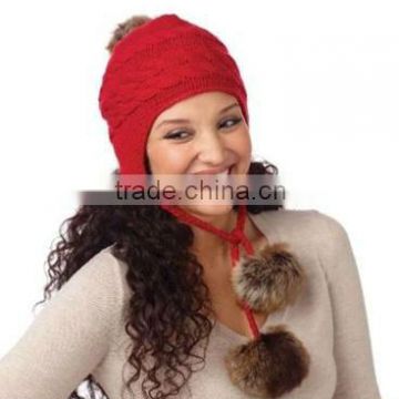 Cable Knit Aviator Hat