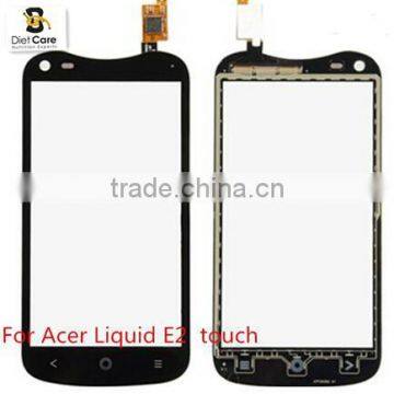Wholesale Black/White Touch Screen panel sensor lens glass with Digitizer For Acer Liquid E2 Duo V370