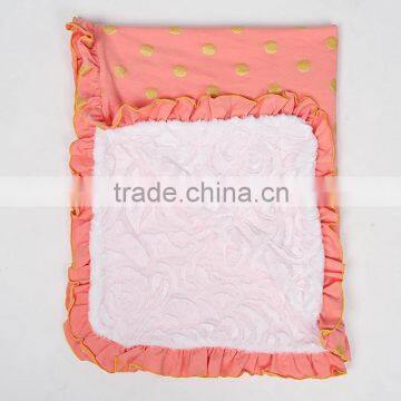 2015 Posh Black Gold Dots Blanket Cotton Fleece Blanket for Kids Quality Choice photo-6