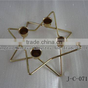 Factory Customize Star Style Metal Candlestick Holder