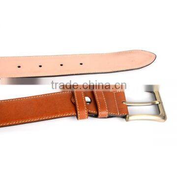Fashion Brown Cowhide Leather Men's Soft Leather Belt photo-5