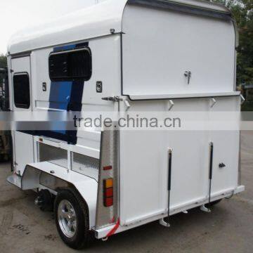 2 Horse Straight Load Trailer With Awning for Hot Sale photo-2