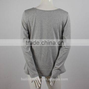 2015 OEM Factory Wholesale 100% Cotton Long Sleeve T Shirts Maternity Clothes photo-5