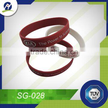 Embossed logo silicone bracelet for sales