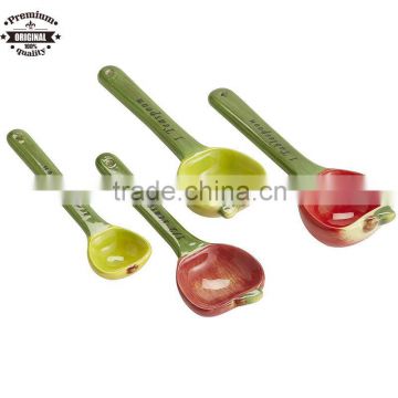 ceramic kitchen measuring spoon sets with apple design