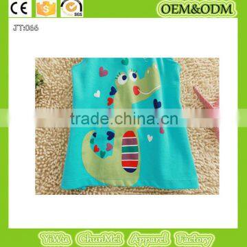 2015 Crocodile T-shirt Sleevelessr T-shirt Girl t Shirt Baby Clothes Wholesale Price Organic Kids photo-4