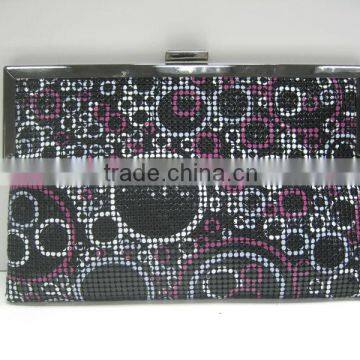 color aluminium mesh clutch purse