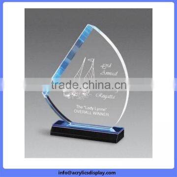 China gold manufacturer Supreme Quality clear shield acrylic trophy