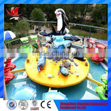 2015 new products fairground electric kids rides shark island fighting for kids mall