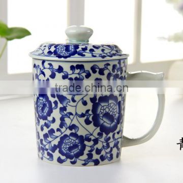 Cup China ceramic cup with filter and lid