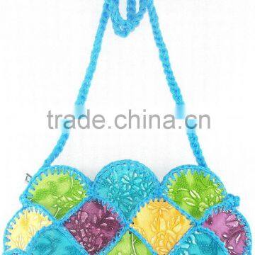 stylish multi use manmade crochet long handle shoulder bag top design lady girls teens use