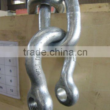 hot dipped galvanized G2130 bow shackle