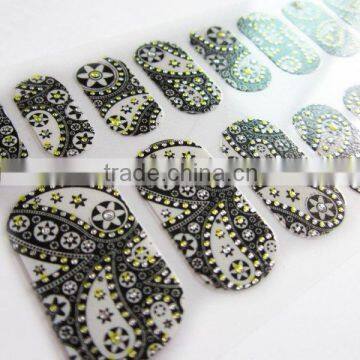 Custom Sliver Star Metallic 2d Nail Wrap Rhinestone Nail Sticker Manufacturer 20 Tips/sheet With Test EN71-3 photo-6