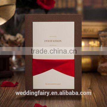 2015 High Quality book shaped invitation card for wedding