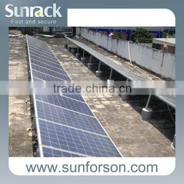 Ground aluminium profile for solar mounting angle fixed