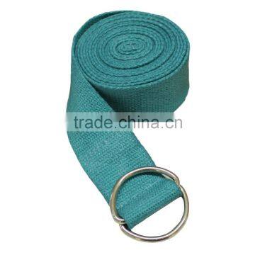 2016 New Hot Sale of Cotton Yoga Strap with metallic buckles