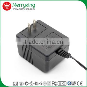 UL-listed 6v 12v 5v 2a linear power supply with double sockets