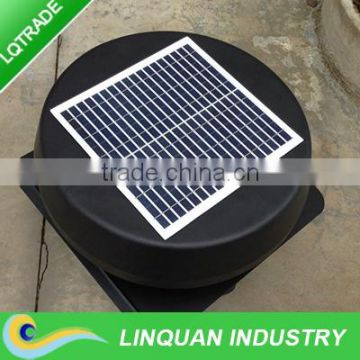 Round shroud cover 12 inch 12W fixed solar panel roof mounted industrial exhaust fan