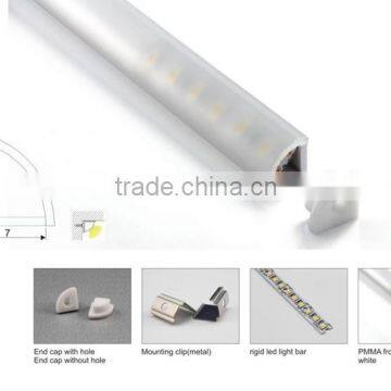 IP55 right angled aluminium profile for led strips furniture or cabinet light