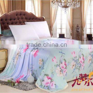 100% natual silk wadding comforter and bed sheet cotton sateen