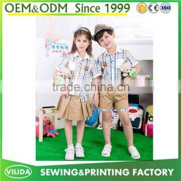 Latest new american primary school uniform custom embroidery school uniforms design