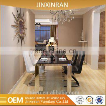 Dining room furniture modern pictures of tempered glass dining table