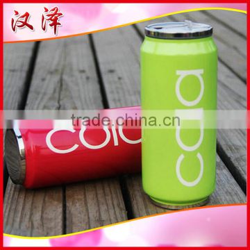 Factory direct double stainless steel vacuum Coke cans straw mug