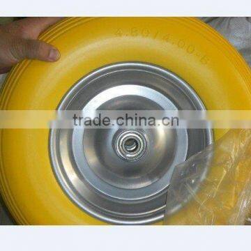 high quality wheelbarrow rubber wheel 400-8 PU