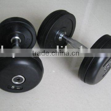 Pro style rubber dumbbell set