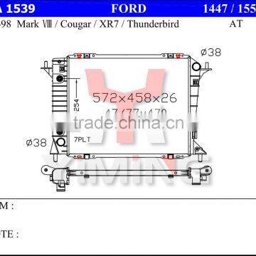 Auto radiator for Fordd Mark VIII Cougar XR7 Thunderbird 93-98 AT 26mm