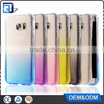 2016 Gradient Color Corners Gasbag Shockproof Silicone TPU Phone Case For Samsung Galaxy S7 / S7 Edge Protective Back Covers