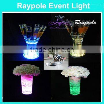 Decorative materials 9pcs smd leds 10cm acrylic RGB wedding party supplies with remote control