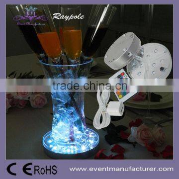 Wedding Supplies Wine Bottle Under Vase LED Centerpiece Base 4" Glass Vase