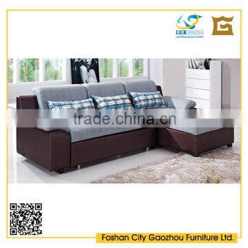 Modern design space saving corner sofa bed with storage