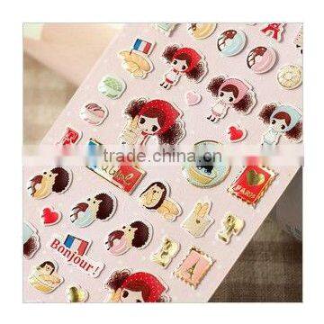 girl design 3D stickers