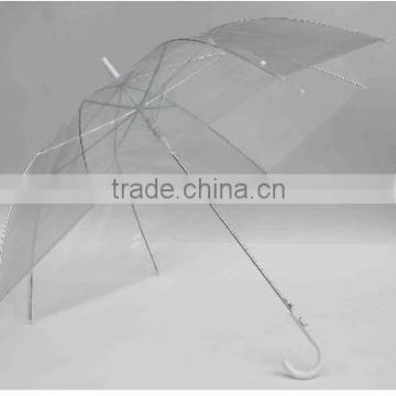 auto open 23"x8ribs transparent POE UMBRELLA