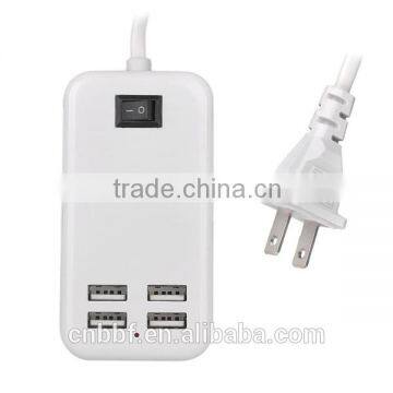 1.5M Desktop 4 Ports USB HUB AC Wall Power Charger Adapter US Plug With Switcher photo-3