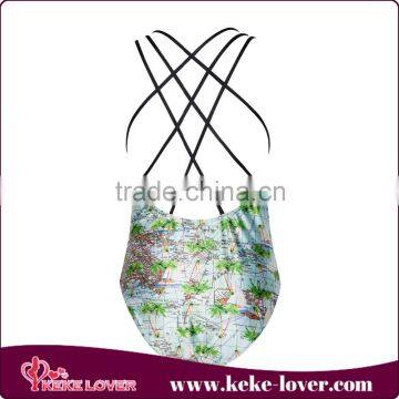 2015 Popular Designer Printing Women Swimwear Sexy Siamese Bikini Wholesale Swim Wear photo-2