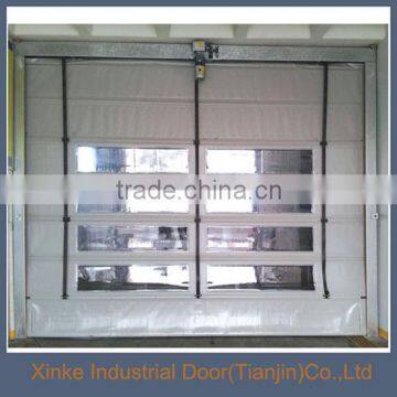 Electric auto folding door with transparent window roll shutter door HSD-048