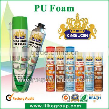 PU foam spray (espuma de poliuretano en aerosol)TUV,SGS,ROHS,REACH certificates